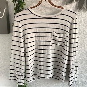 Splendid stripe crop knit top